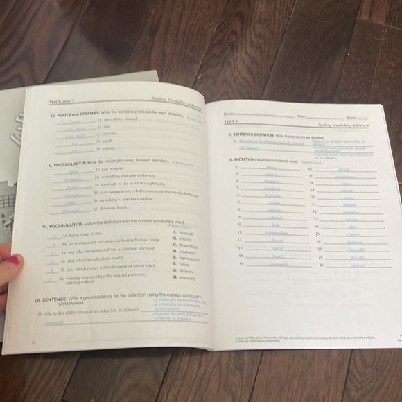 Abeka Homeschool 6th Grade Spelling, Vocab, & Poetry Bundle - Picture 7 of 7